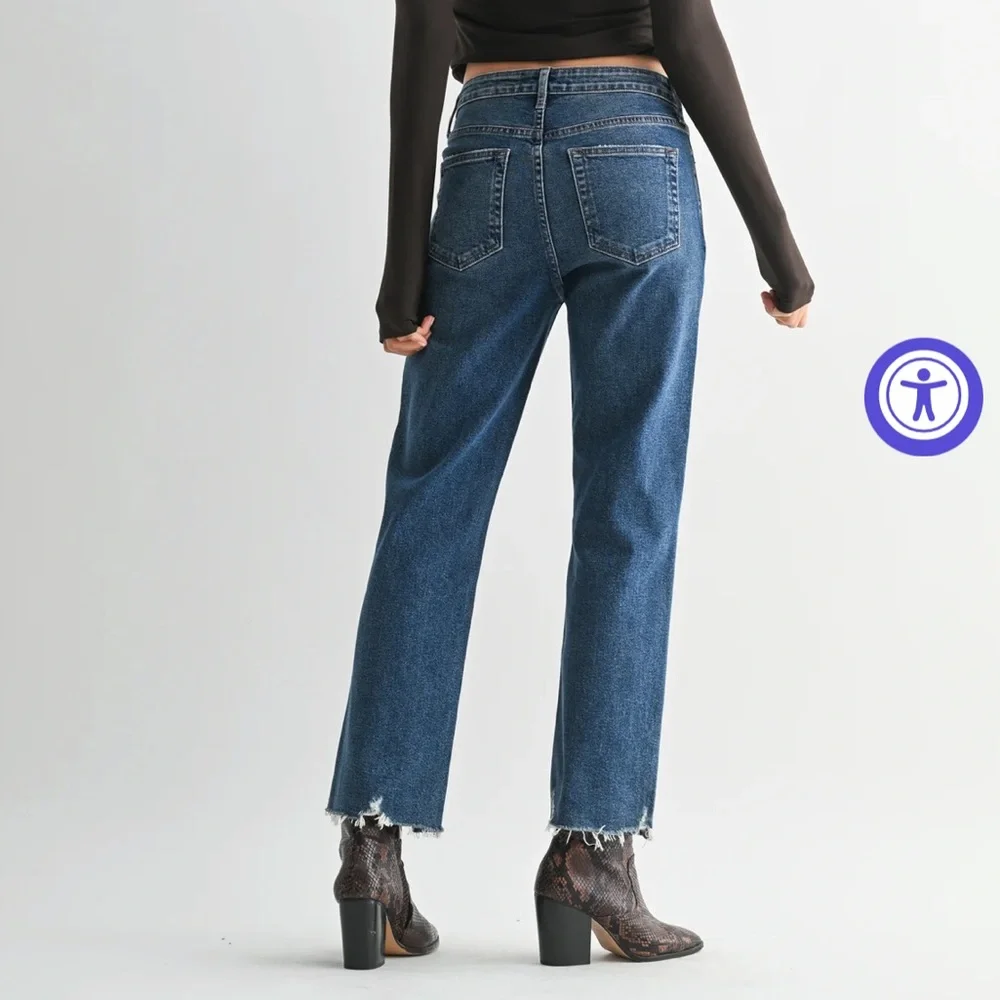 Just Black Denim - The Vintage Straight jeans medium denim women’s 26 - Picture 2 of 13